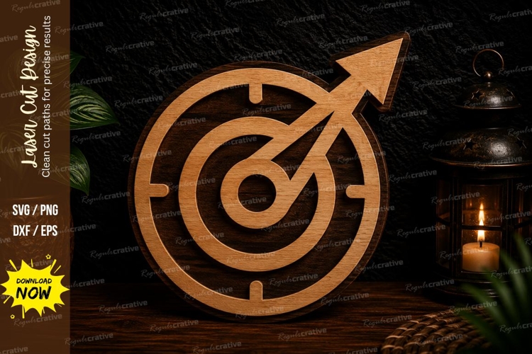 Target Bullseye Laser Cut SVG Design target svg, bullseye