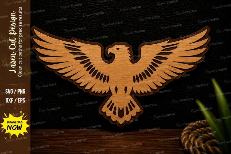 Phoenix Eagle Wings Laser Cut SVG Design phoenix svg, eagle