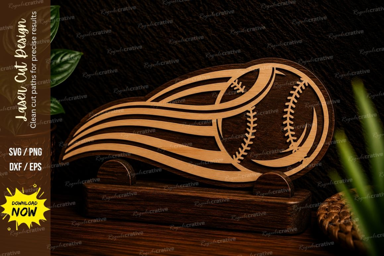 Baseball Speed Motion Laser Cut SVG Design baseball svg
