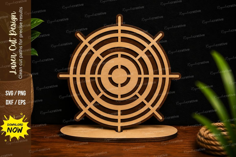 Target Bullseye Stand Laser Cut SVG Design target svg, bulls