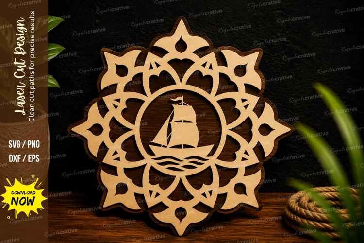 Mandala Lighthouse Laser Cut SVG Design lighthouse svg, ligh