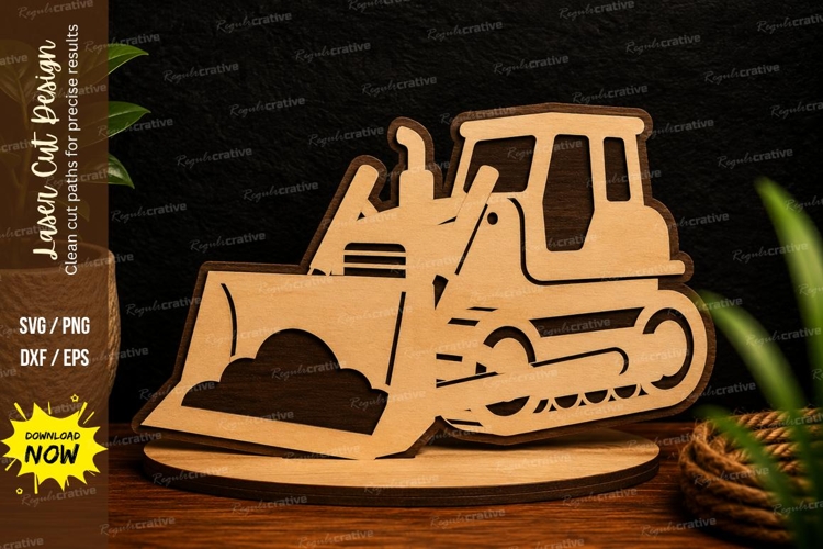 Bulldozer Construction Laser Cut SVG Design bulldozer svg
