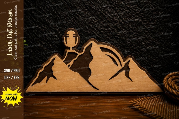Mountain Scene Silhouette Image 10
