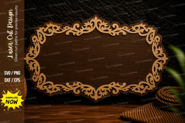Ornate Frame Laser Cut Svg Design ornate frame svg, decorati