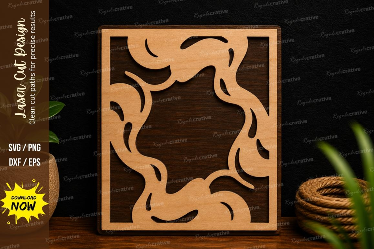Abstract Rectangle Frame Laser Cut Svg Design abstract frame