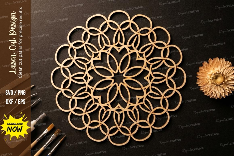 Maze Circle Laser Cut SVG laser cut svg, maze mandala