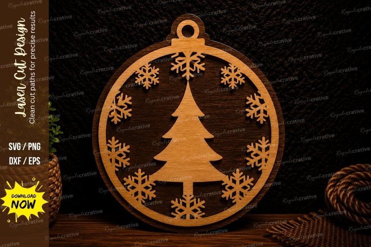 Christmas Tree Ornament Laser Cut Svg Design christmas ornam