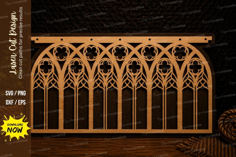 Gothic Arch Fence Laser Cut Svg Design gothic arch fence svg
