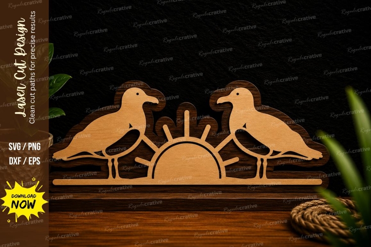 Love Birds Sunrise Laser Cut Svg Design love birds svg, bird