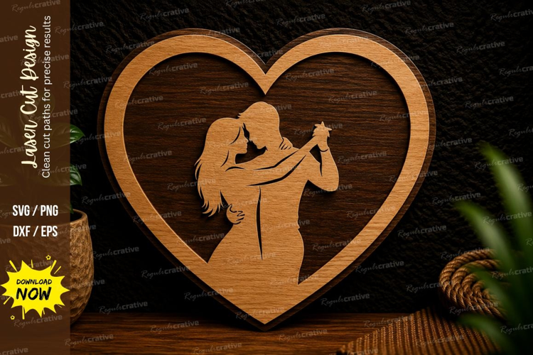 Romantic Couple Heart Laser Cut Svg Design couple heart svg,