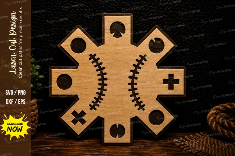 Baseball Cross Svg Image 4