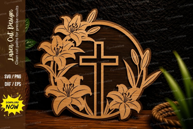 Floral Cross Svg Image 12