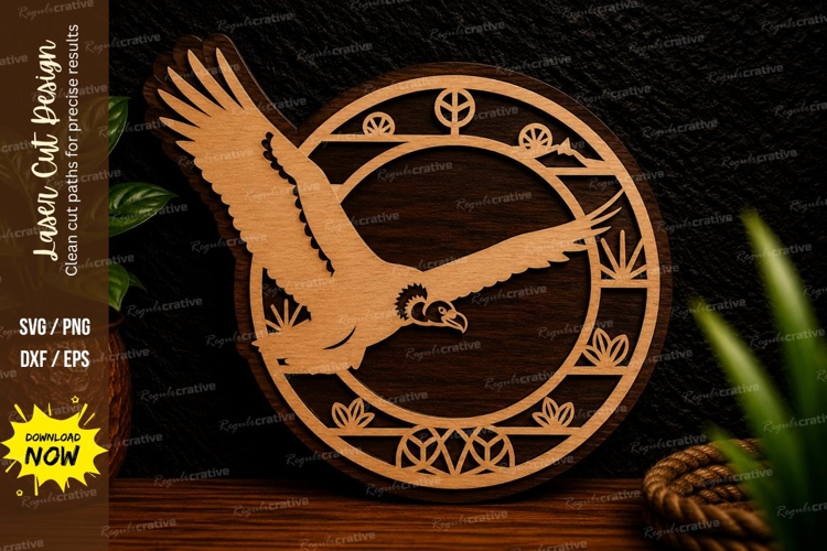Flying Eagle Mandala Laser Cut Svg Design eagle svg, flying