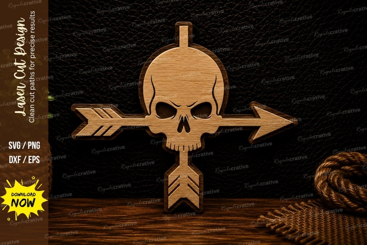 Skull Arrow Cross Laser Cut Svg Design skull arrow svg, skul