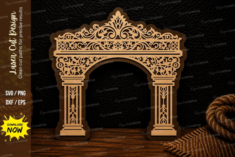Ornamental Arch Mandala Decorative Wall Art Laser Cut SVG