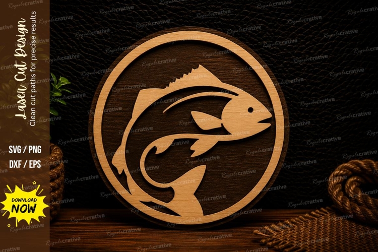 Jumping Fish Ornament Coastal Fishing Wall Decor Laser Cut