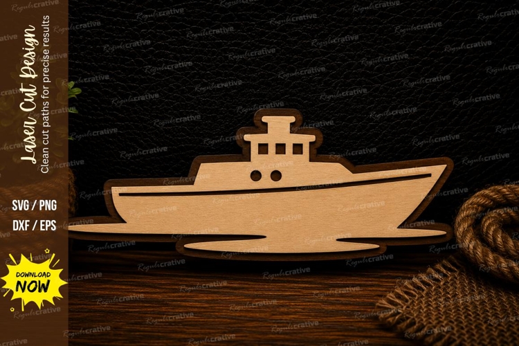 Fishing Boat Svg Image 16