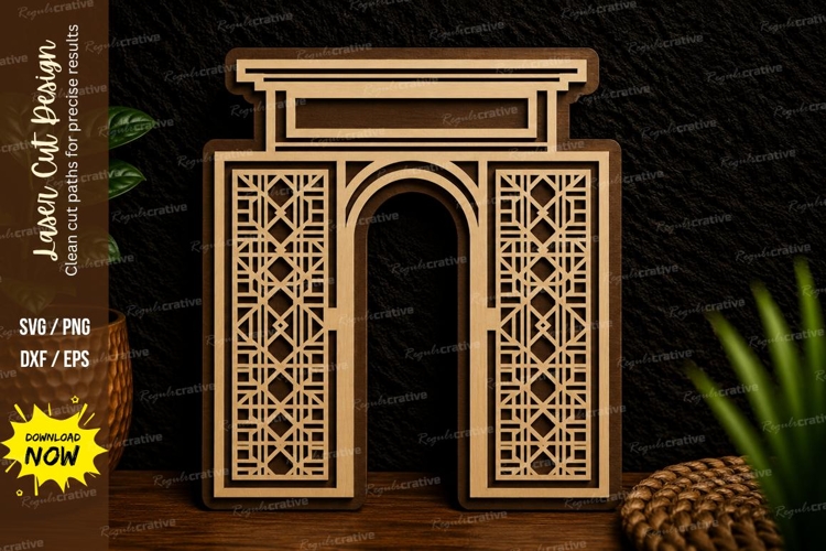 Decorative Pergola Arch Laser Cut Svg Design pergola svg