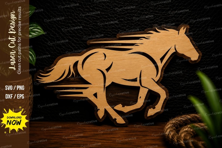 Running Wild Horse Laser Cut Svg Design wild horse svg