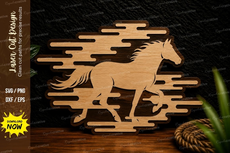 Galloping Horse Motion Laser Cut Svg Design galloping horse