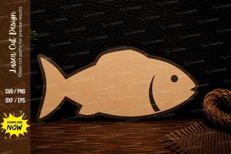 Simple Fish Silhouette Laser Cut Svg Design fish svg, fish