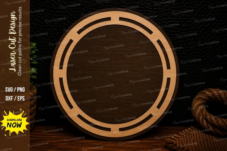Minimal Circle Frame Laser Cut Svg Design circle frame svg