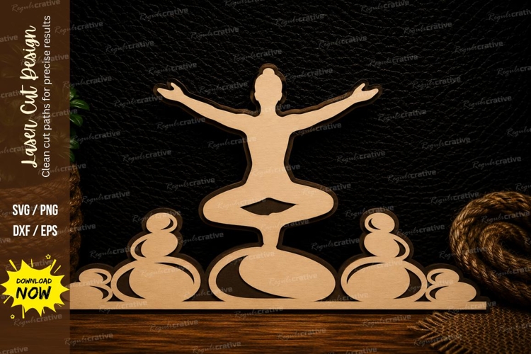 Balanced Yoga Meditation Laser Cut Svg Design yoga meditatio