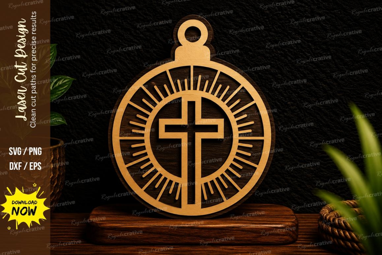 Christian Cross Ornament Laser Cut Svg Design cross ornament
