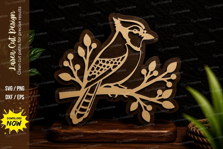 Songbird Branch Laser Cut Svg Design songbird svg, bird on