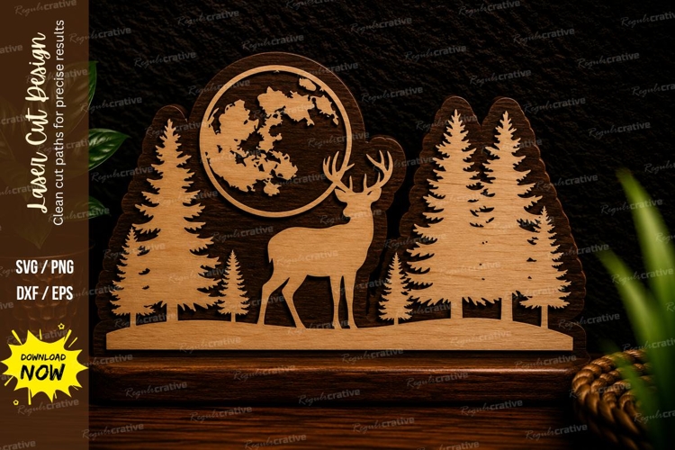 Deer Scene Silhouette