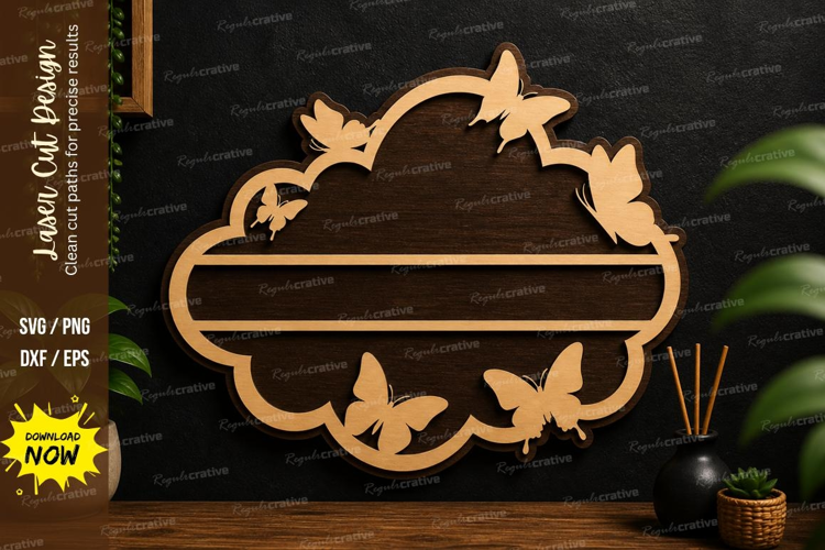 Butterfly Name Frame Laser Cut, butterfly name frame laser
