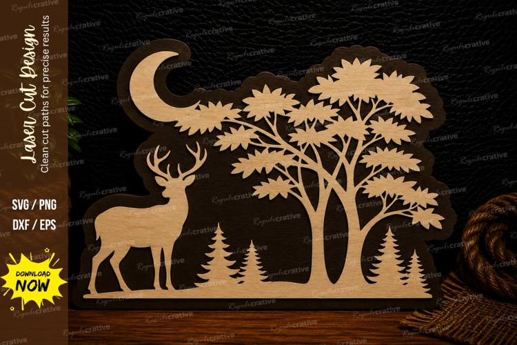 Tree Mountain Silhouette Image 7