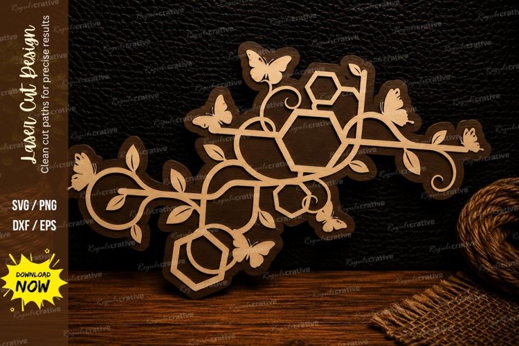 Butterfly Vine Branch Laser Cut SVG Design butterfly vine sv