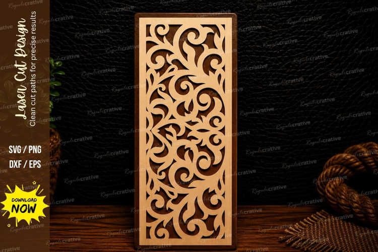 Decorative Floral Panel Laser Cut SVG Design decorative pane