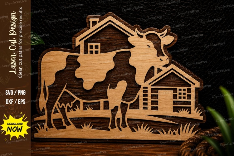 Farm Barn Animals Laser Cut SVG Design farm svg, barn animal