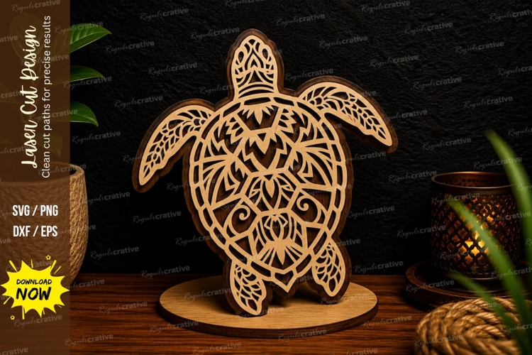 Mandala Sea Turtle SVGs
