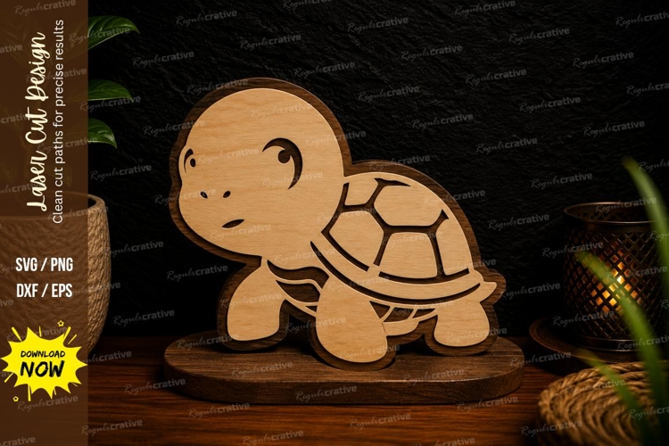 Cute Turtle Laser Cut SVG Design cute turtle svg, smiling