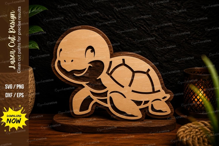 Happy Turtle Laser Cut SVG Design happy turtle svg
