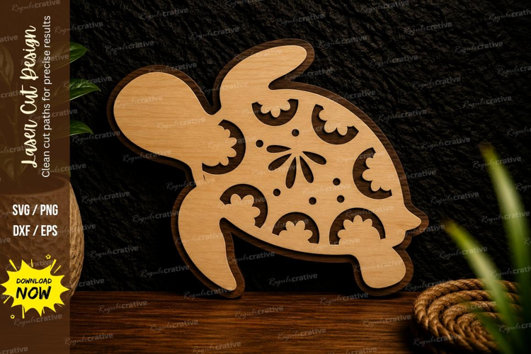 Cute Sea Turtle Laser Cut SVG Design sea turtle svg