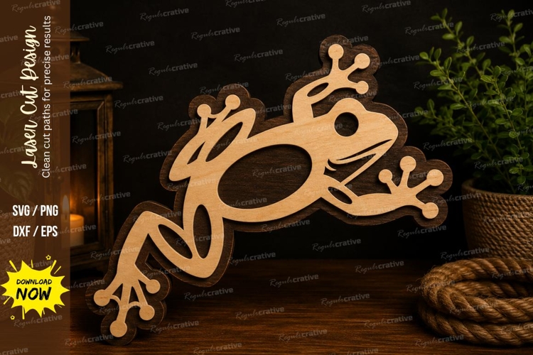 Jumping Tree Frog Laser Cut SVG Design tree frog svg, jumpin