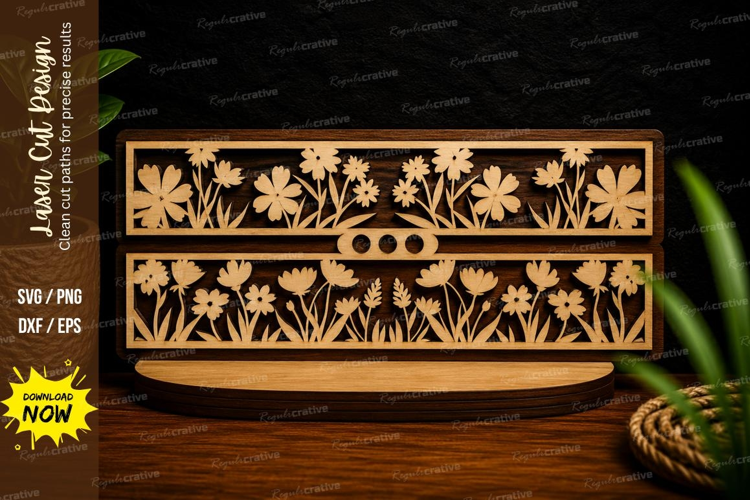 Decorative Floral Fence Panel Laser Cut SVG Design