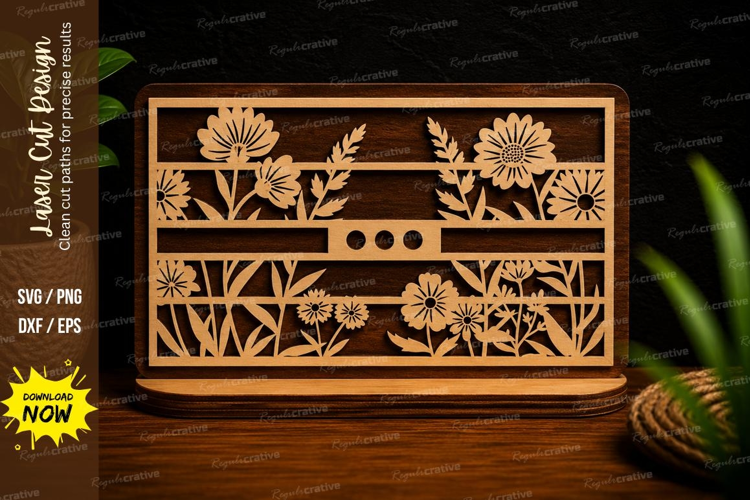 Wildflower Garden Panel Laser Cut SVG Design wildflower