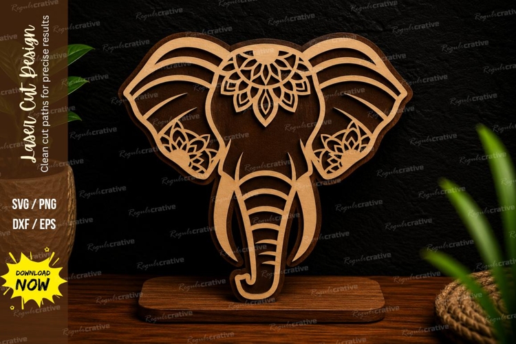 Elephant Head Silhouette Image 20