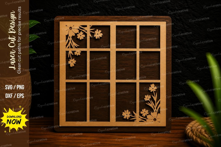Floral Window Panel Laser Cut SVG Design window panel svg