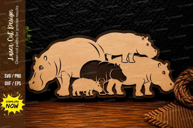 Bear Family Wildlife Laser Cut SVG Design bear family svg,