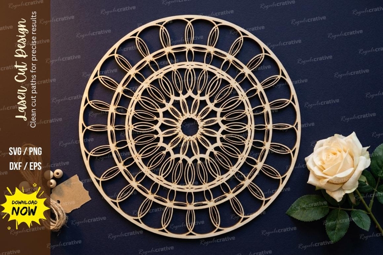 Detailed Mandala Laser Cut SVG laser cut svg, detailed manda