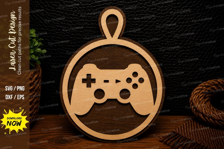 Game Controller Ornament Laser Cut SVG Design game controlle