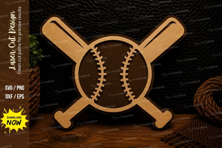 Baseball Bats and Ball Laser Cut SVG Design baseball svg,