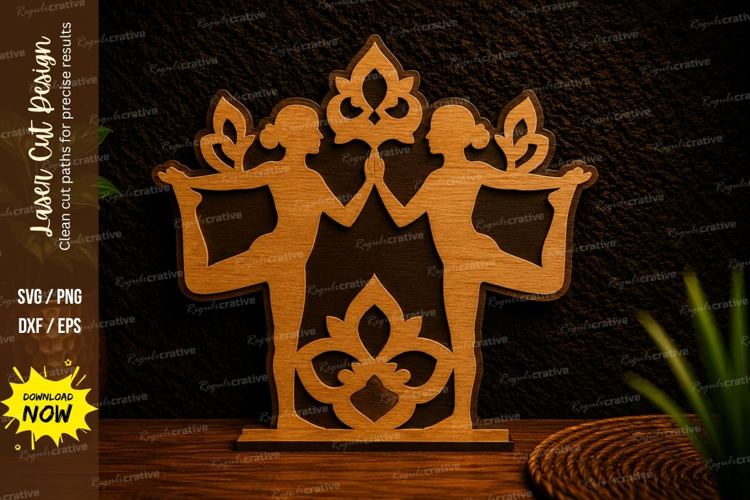 Lotus Candle Holder Laser Cut SVG Design lotus candle holder