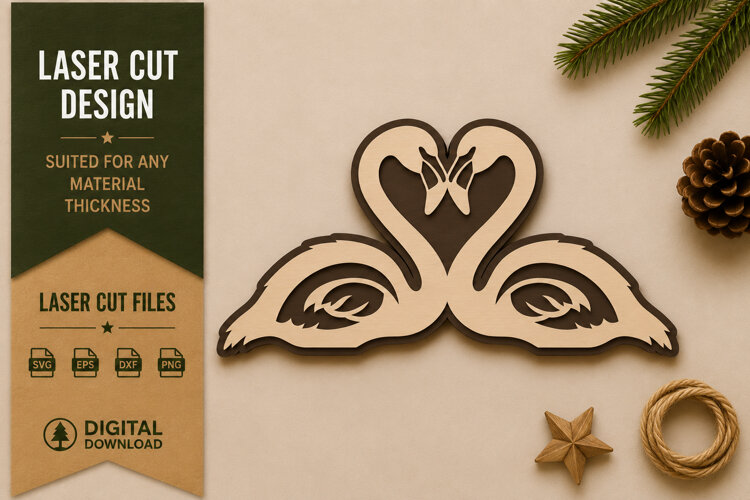 Flamingo Heart Laser Cut SVG Design flamingo heart svg example image 1